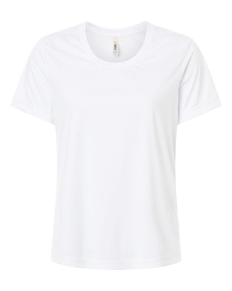 CORE365 Women's Capital Performance T-Shirt. CE10W - White