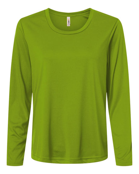 CORE365 Women's Capital Performance Long Sleeve T-Shirt. CE10LW - Acid Green