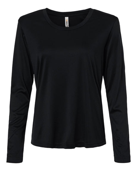 CORE365 Women's Capital Performance Long Sleeve T-Shirt. CE10LW - Black