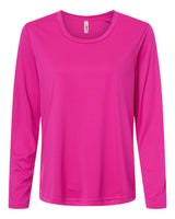 CORE365 Women's Capital Performance Long Sleeve T-Shirt. CE10LW - Bright Magenta