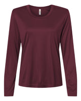 CORE365 Women's Capital Performance Long Sleeve T-Shirt. CE10LW - Burgundy