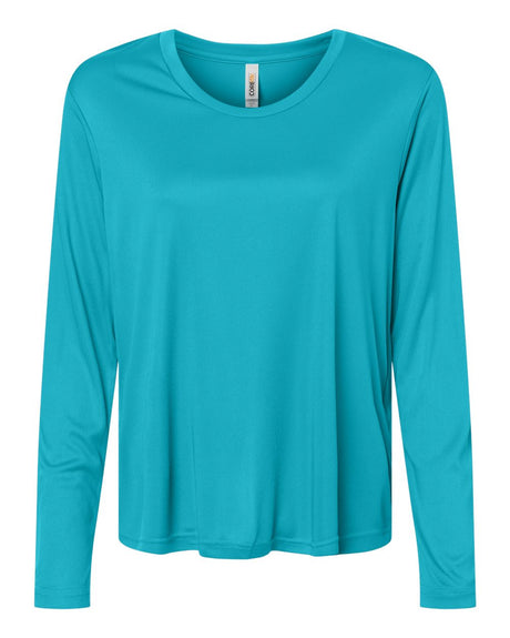 CORE365 Women's Capital Performance Long Sleeve T-Shirt. CE10LW - Clear Teal