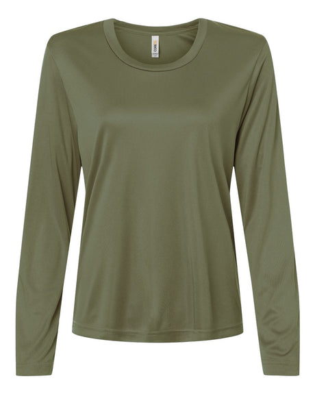 CORE365 Women's Capital Performance Long Sleeve T-Shirt. CE10LW - Military Green