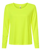 CORE365 Women's Capital Performance Long Sleeve T-Shirt. CE10LW - Safety Yellow