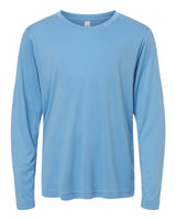 CORE365 Youth Capital Performance Long Sleeve T-Shirt. CE10LY - Columbia Blue