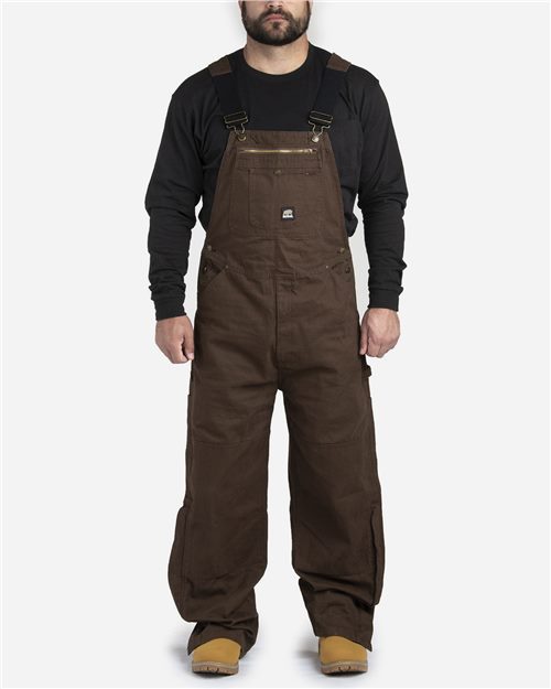 Berne Apparel Men's Acre Unlined Washed Bib Overall. B1068