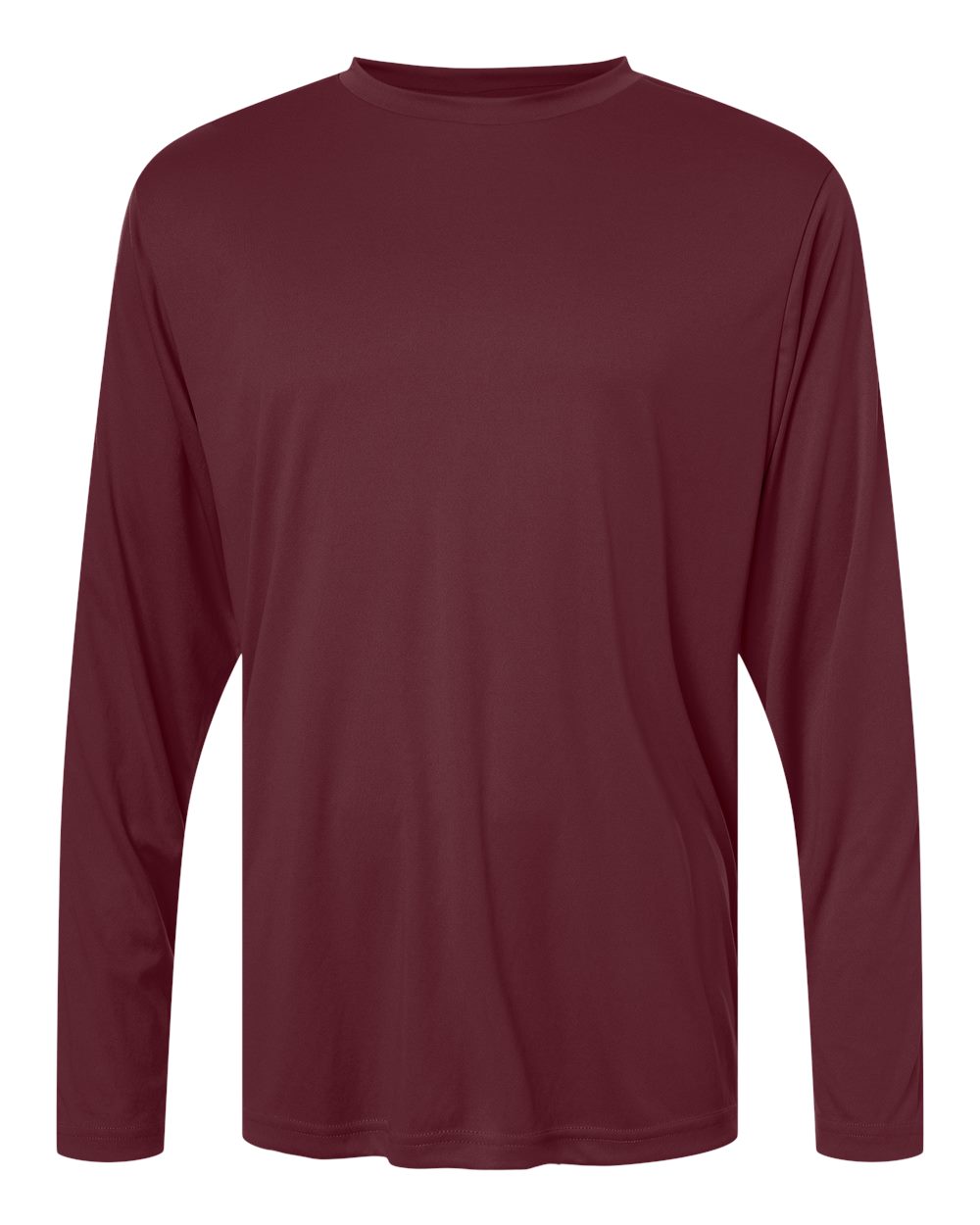 CORE365 Unisex Capital Long Sleeve Performance T-Shirt. CE10L - Burgundy