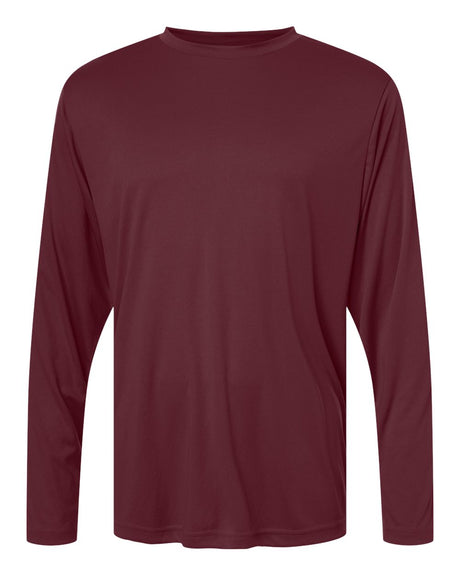 CORE365 Unisex Capital Long Sleeve Performance T-Shirt. CE10L - Burgundy