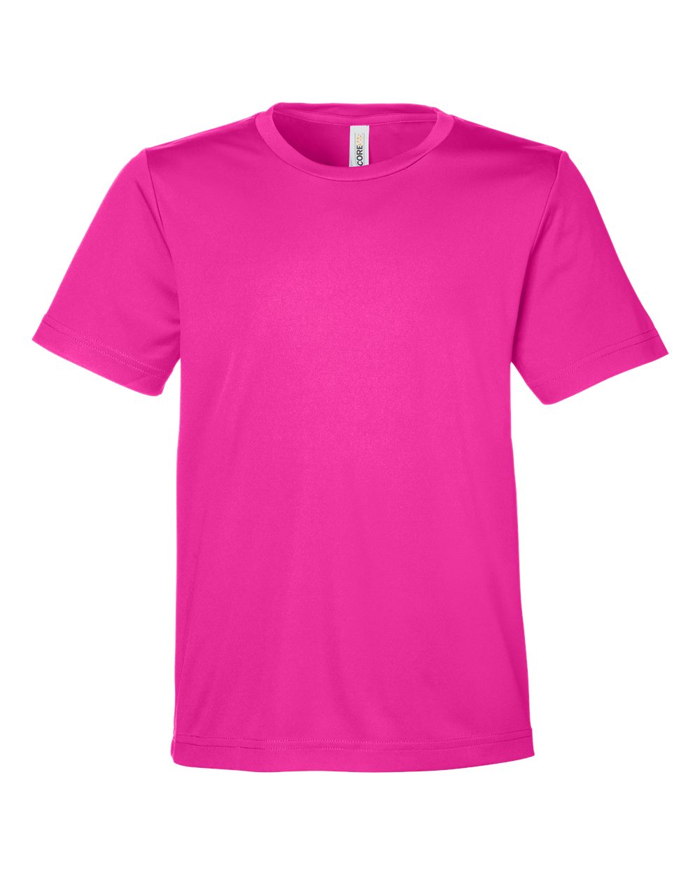 CORE365 Youth Capital Performance T-Shirt. CE10Y - Bright Magenta