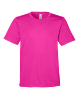 CORE365 Youth Capital Performance T-Shirt. CE10Y - Bright Magenta