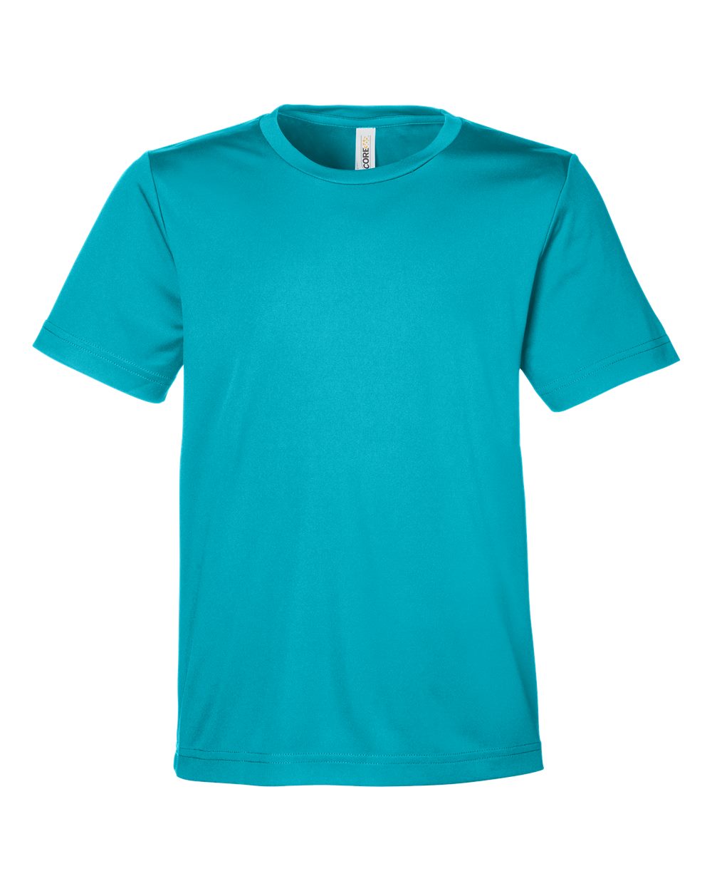 CORE365 Youth Capital Performance T-Shirt. CE10Y - Clear Teal