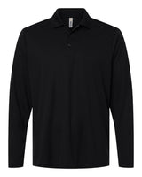 CORE365 Men's Nova Performance Long Sleeve Pique Polo. CE108L - Black