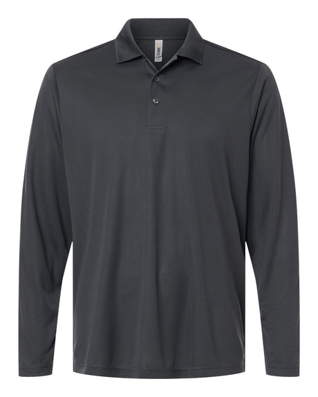 CORE365 Men's Nova Performance Long Sleeve Pique Polo. CE108L - Carbon