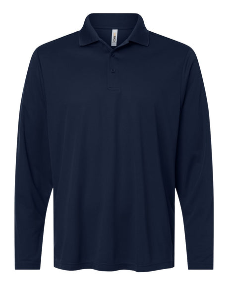 CORE365 Men's Nova Performance Long Sleeve Pique Polo. CE108L - Classic Navy