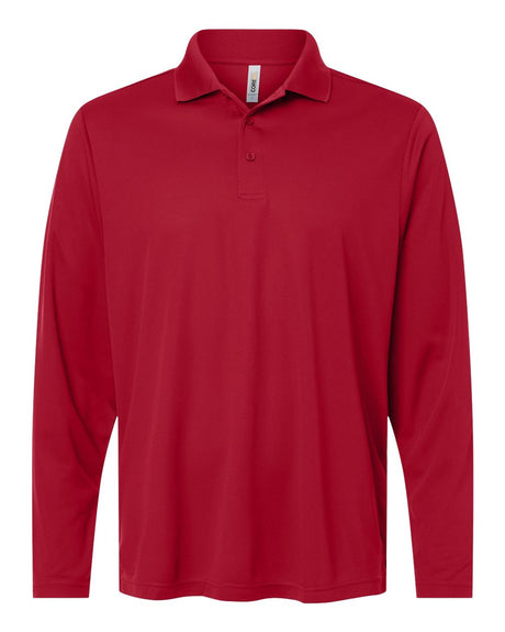 CORE365 Men's Nova Performance Long Sleeve Pique Polo. CE108L - Classic Red