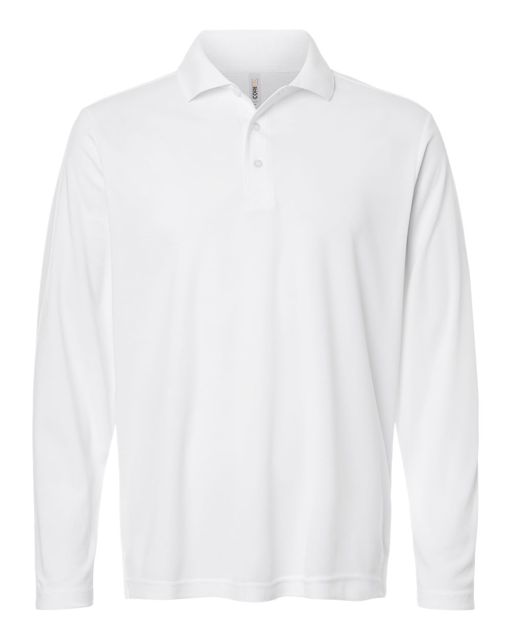 CORE365 Men's Nova Performance Long Sleeve Pique Polo. CE108L - White