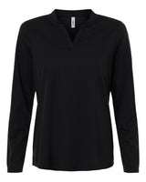 CORE365 Women's Nova Performance Long Sleeve Pique Polo. CE108LW - Black