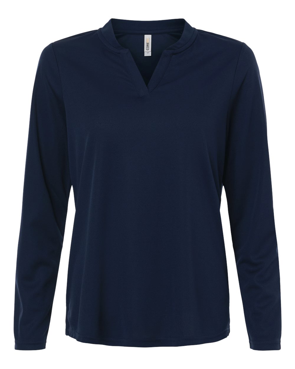 CORE365 Women's Nova Performance Long Sleeve Pique Polo. CE108LW - Classic Navy
