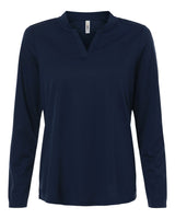 CORE365 Women's Nova Performance Long Sleeve Pique Polo. CE108LW - Classic Navy
