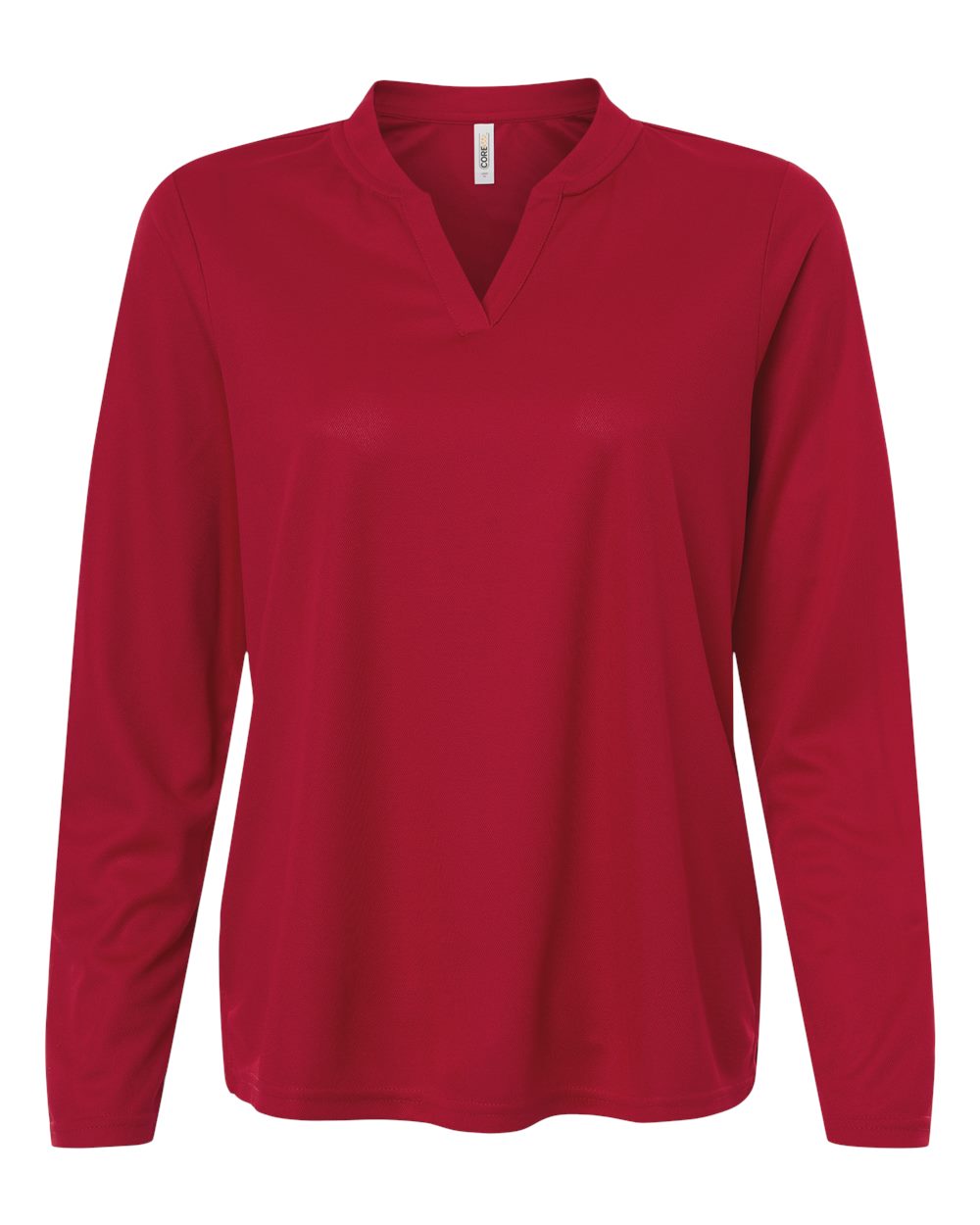 CORE365 Women's Nova Performance Long Sleeve Pique Polo. CE108LW - Classic Red