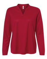 CORE365 Women's Nova Performance Long Sleeve Pique Polo. CE108LW - Classic Red