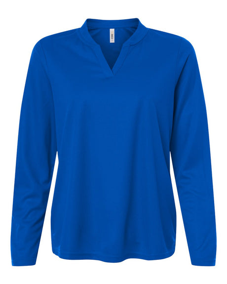 CORE365 Women's Nova Performance Long Sleeve Pique Polo. CE108LW - True Royal