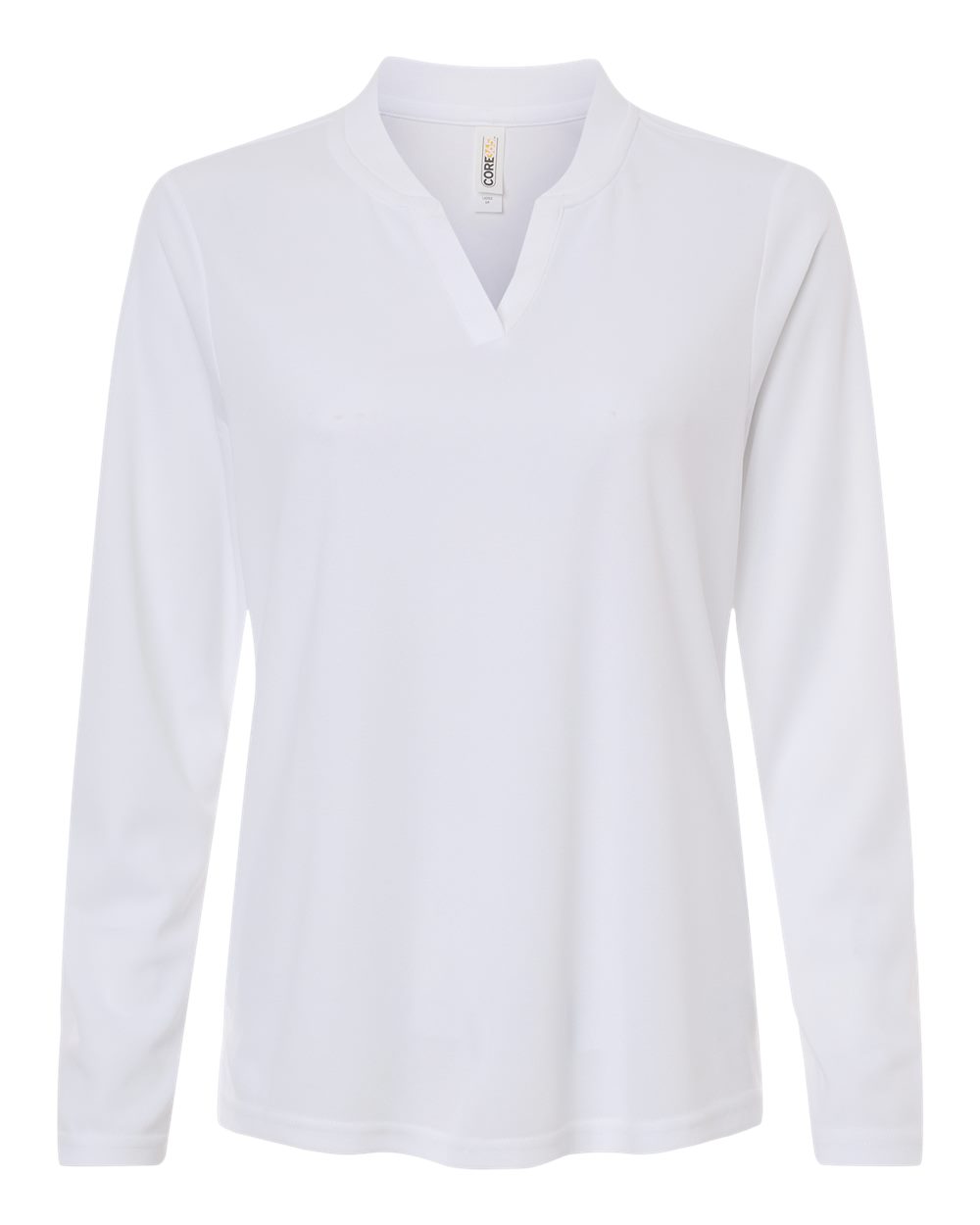 CORE365 Women's Nova Performance Long Sleeve Pique Polo. CE108LW - White