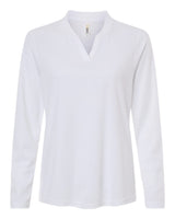 CORE365 Women's Nova Performance Long Sleeve Pique Polo. CE108LW - White