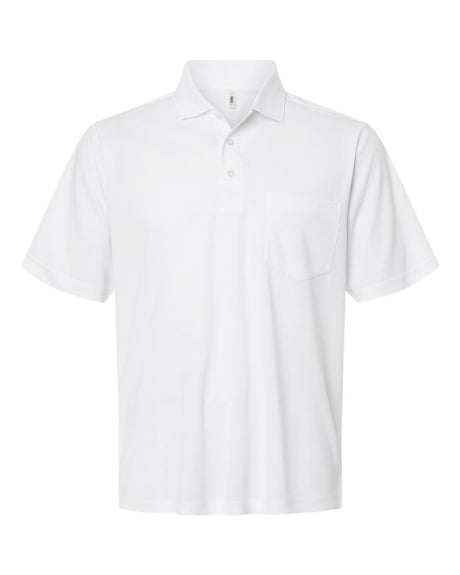 CORE365 Men's Nova Performance Pique Pocket Polo. CE108P - White