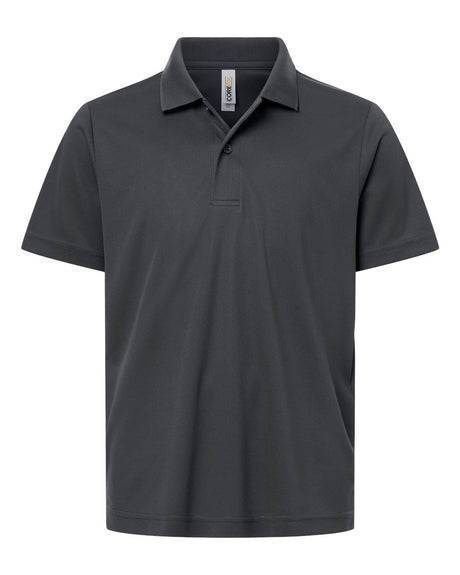 CORE365 Youth Nova Performance Pique Polo. CE108Y - Carbon