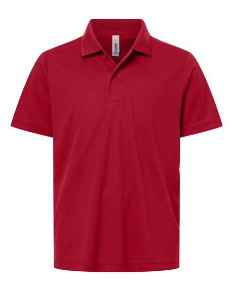 CORE365 Youth Nova Performance Pique Polo. CE108Y - Classic Red