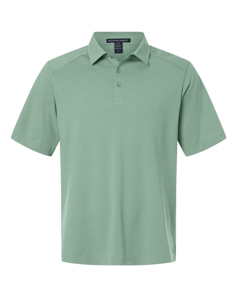 Devon & Jones Men's Seaton Pebble Textured Polo. DG102 - Balsam Green