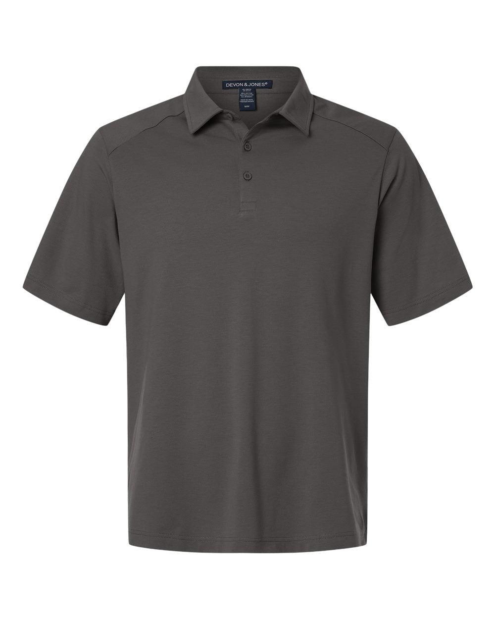 Devon & Jones Men's Seaton Pebble Textured Polo. DG102 - Graphite