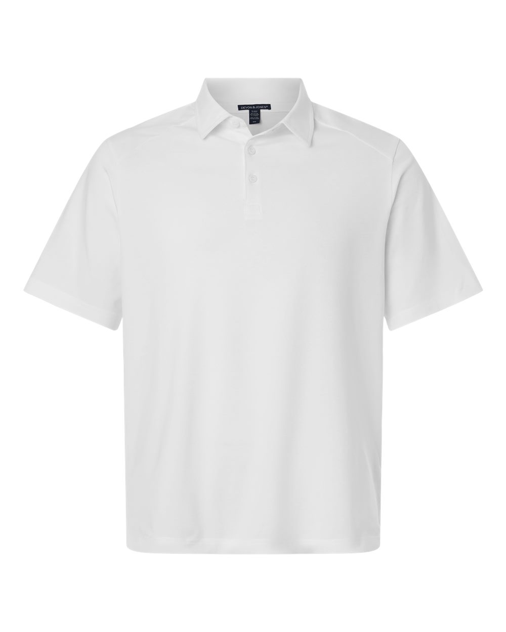 Devon & Jones Men's Seaton Pebble Textured Polo. DG102 - White