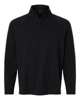 Devon & Jones Men's Seaton Pebble Textured Quarter-Zip Pullover. DG402 - Black