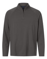 Devon & Jones Men's Seaton Pebble Textured Quarter-Zip Pullover. DG402 - Graphite
