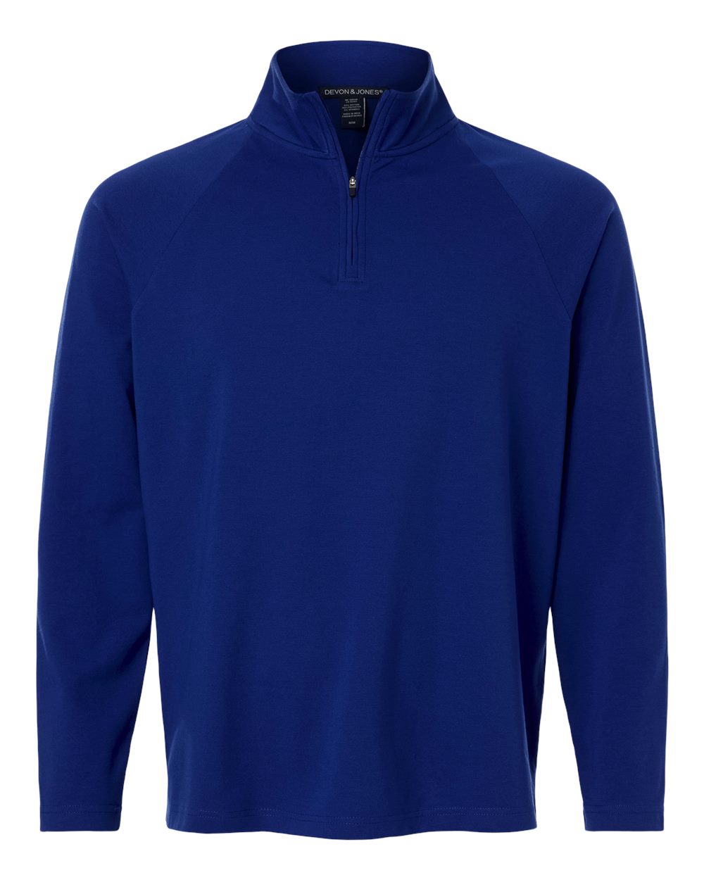 Devon & Jones Men's Seaton Pebble Textured Quarter-Zip Pullover. DG402 - Midnight Royal