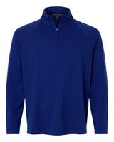 Devon & Jones Men's Seaton Pebble Textured Quarter-Zip Pullover. DG402 - Midnight Royal