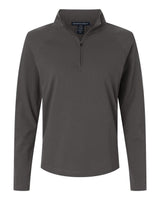 Devon & Jones Women's Seaton Pebble Textured Quarter-Zip Pullover. DG402W - Graphite