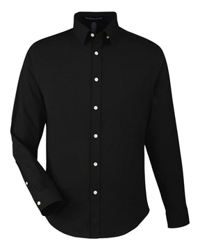 Devon & Jones Men's CrownLux Performance® Spencer Poplin Dress Shirt. DG505 - Black