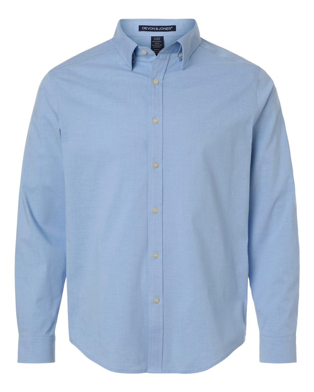 Devon & Jones Men's CrownLux Performance® Spencer Poplin Dress Shirt. DG505 - Light Blue Melange