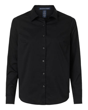 Devon & Jones Women's CrownLux Performance® Spencer Poplin Dress Shirt. DG505W - Black