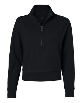 North End Women's Mantra Half-Zip Ottoman Pullover. NE220W - Black