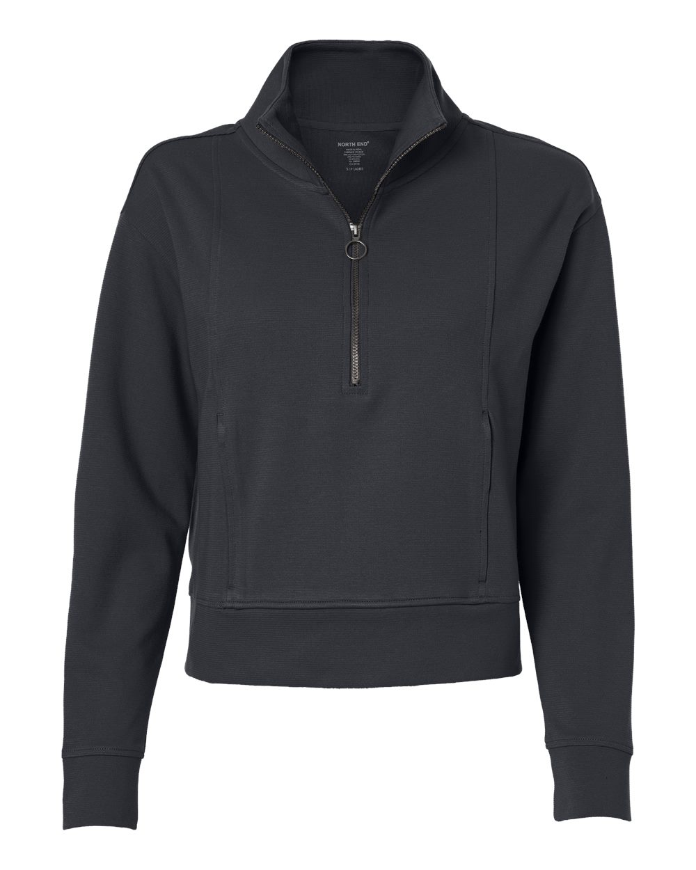 North End Women's Mantra Half-Zip Ottoman Pullover. NE220W - Carbon