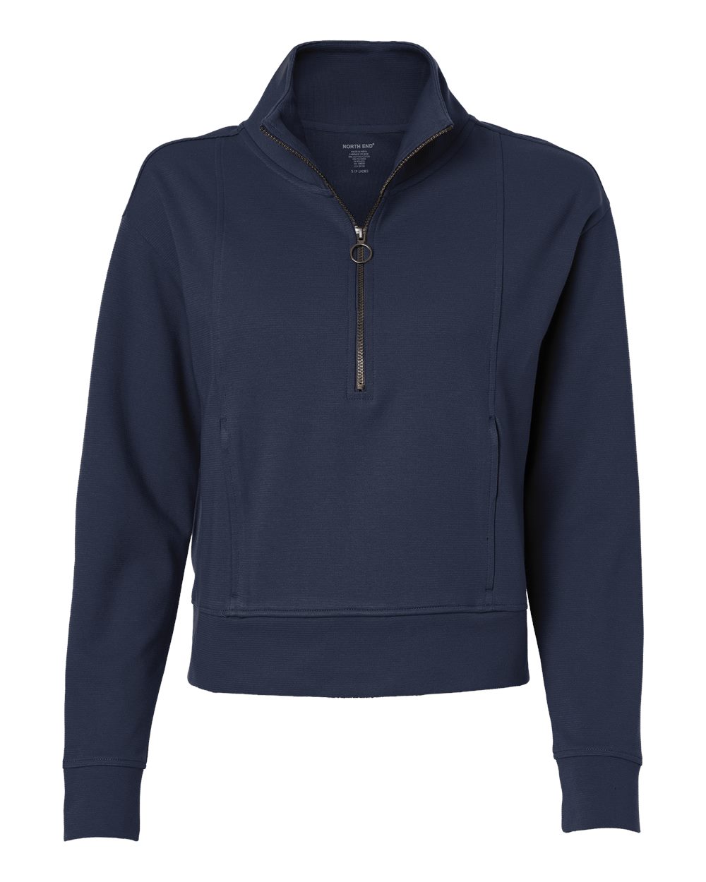 North End Women's Mantra Half-Zip Ottoman Pullover. NE220W - Classic Navy