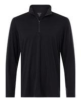 North End Men's JAQ Stretch Performance Quarter-Zip. NE405 - Black/ Carbon