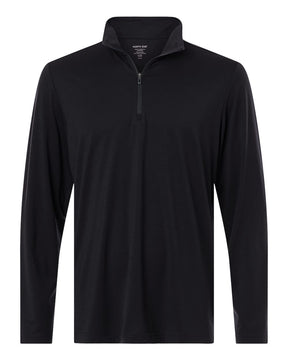 North End Men's JAQ Stretch Performance Quarter-Zip. NE405 - Black/ Carbon