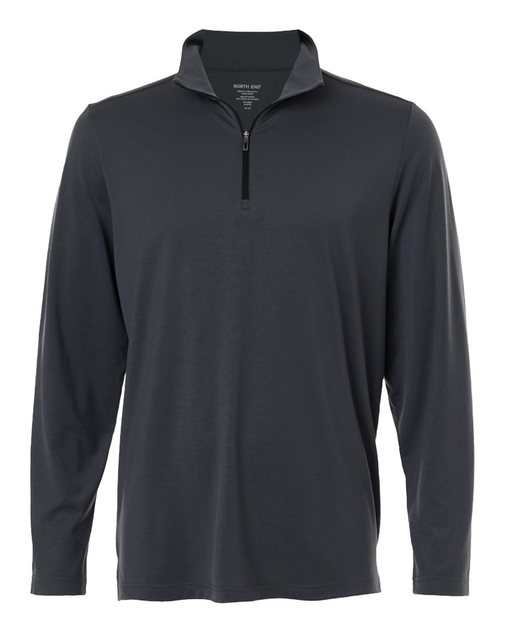 North End Men's JAQ Stretch Performance Quarter-Zip. NE405 - Carbon/ Black