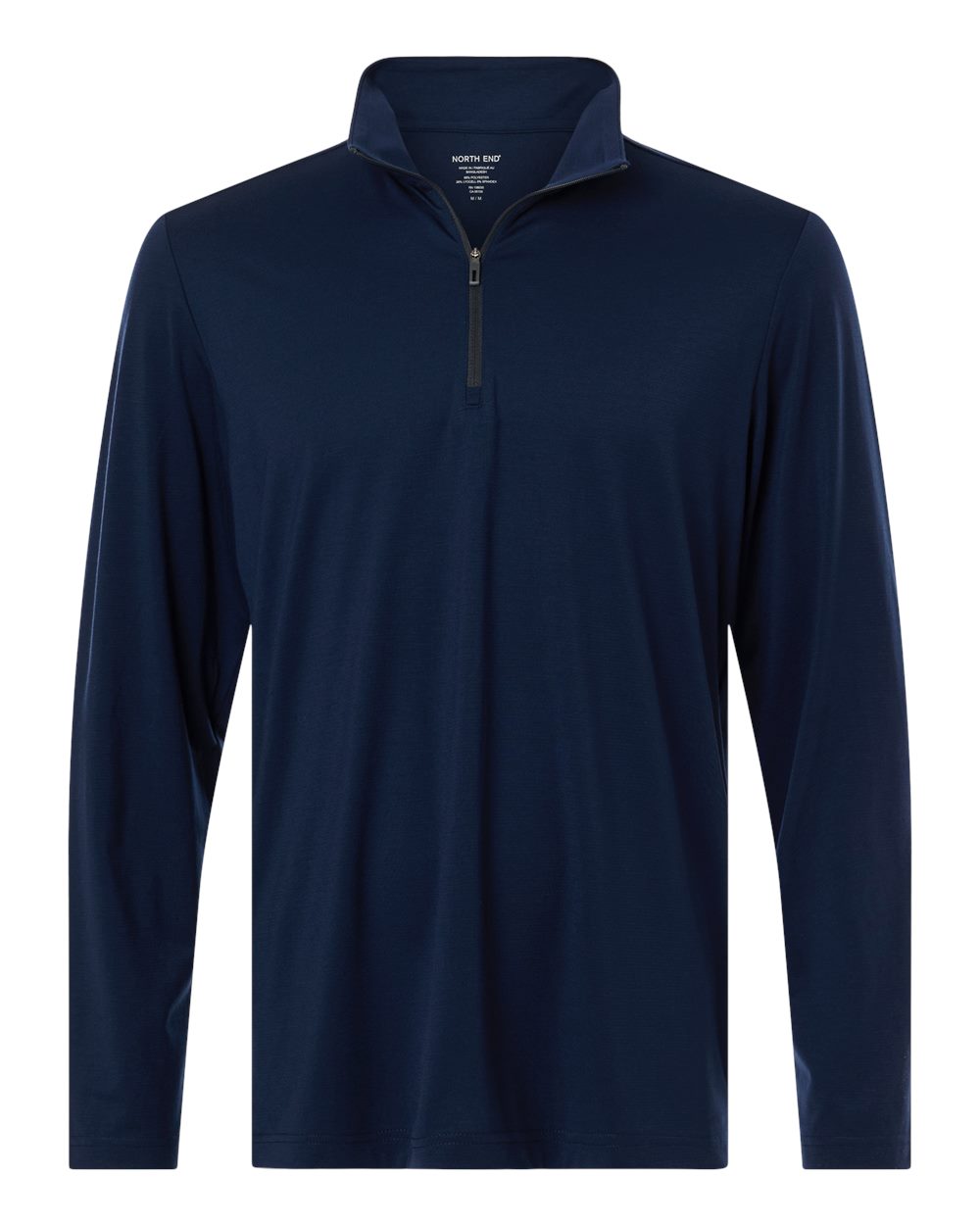 North End Men's JAQ Stretch Performance Quarter-Zip. NE405 - Classic Navy/ Carbon