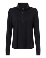 North End Women's JAQ Stretch Performance Quarter-Zip. NE405W - Black/ Carbon